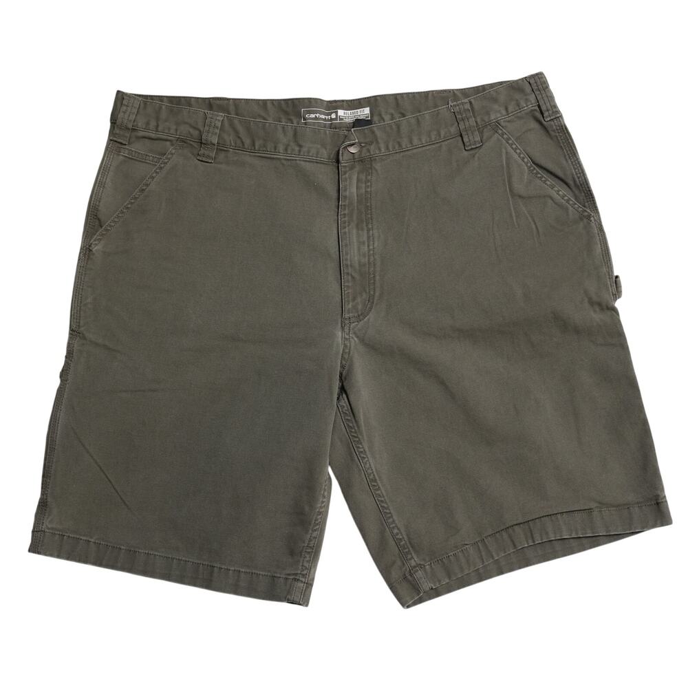 Carhartt Shorts Mens 42 Olive Green Hickory Rugged Flex Rigby Relaxed Carpenter